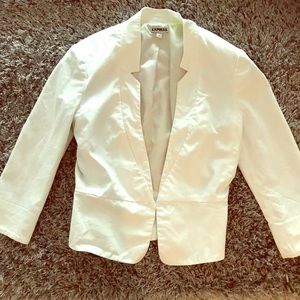 Express White Short Blazer
